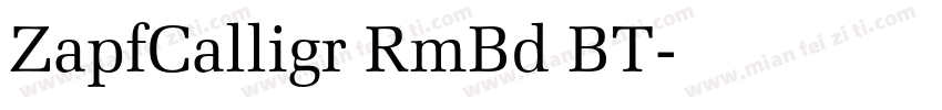 ZapfCalligr RmBd BT字体转换